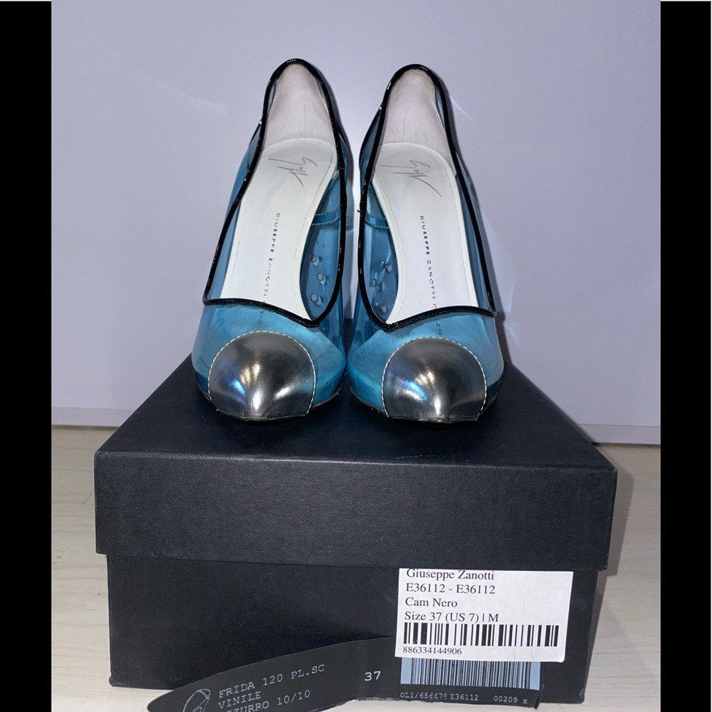 Giuseppe Zanoti Cam Nero blue PBC heels
